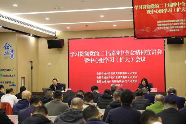 省城市更新集团等三家公司党委举办学习贯彻党的二十届四中全会精神宣讲报告会